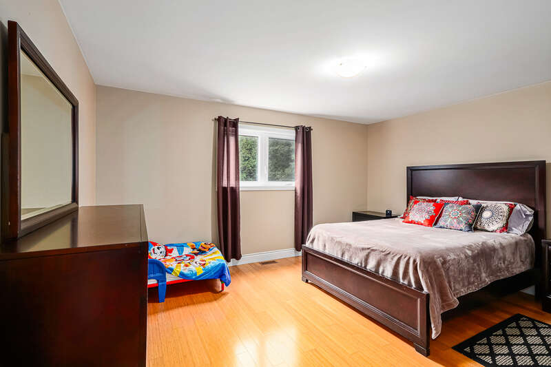Bedroom captured for real estate